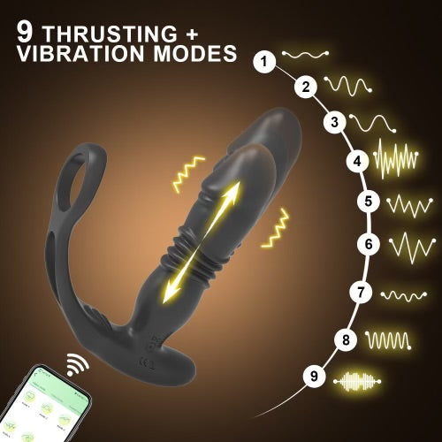 Black Panther App Controlled Thrusting Anal Plug By 4PLAY69 INC