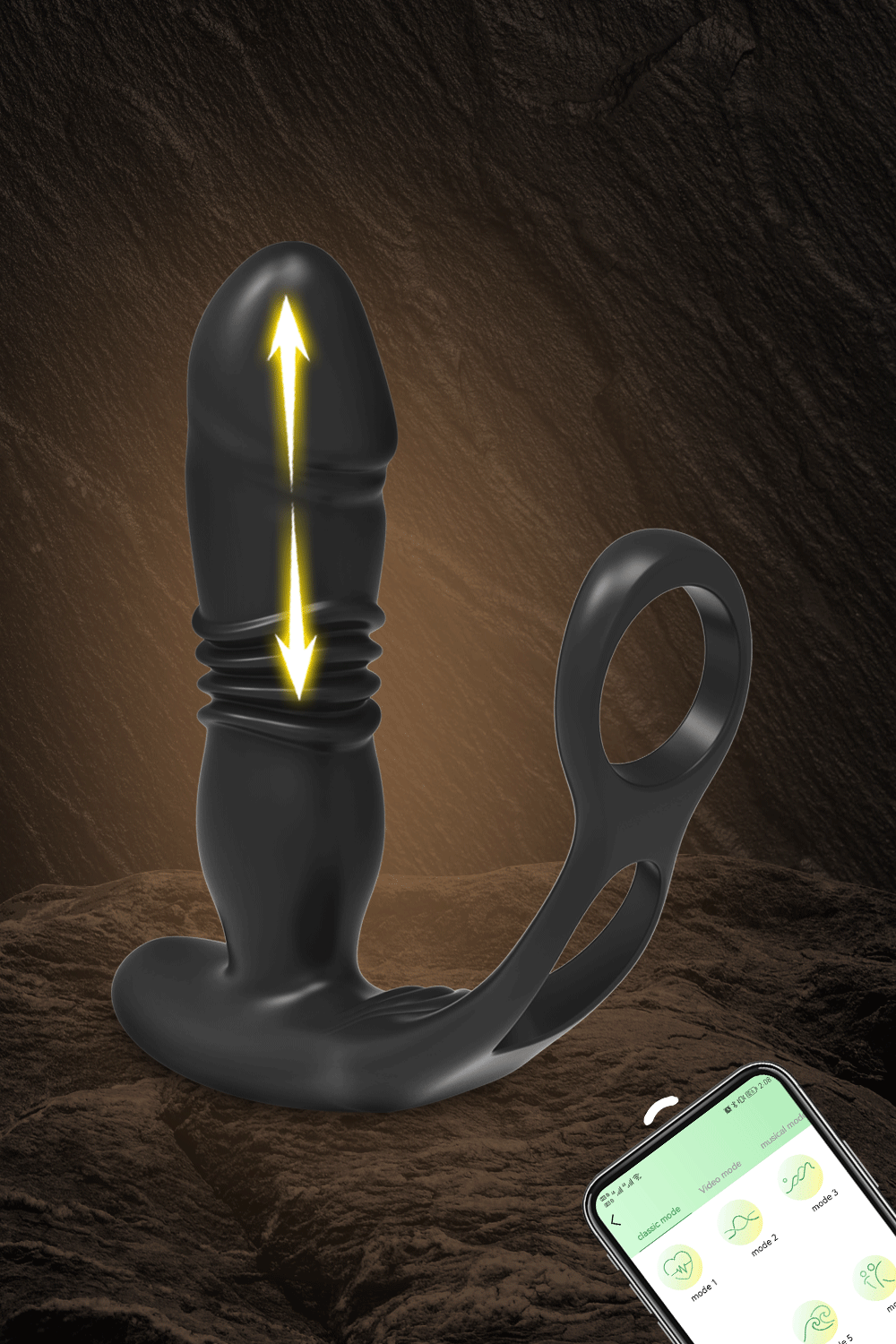 Black Panther App Controlled Thrusting Anal Plug By 4PLAY69 INC