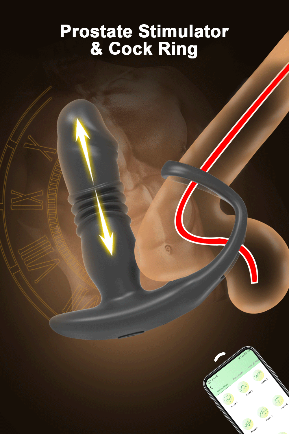 Black Panther App Controlled Thrusting Anal Plug By 4PLAY69 INC