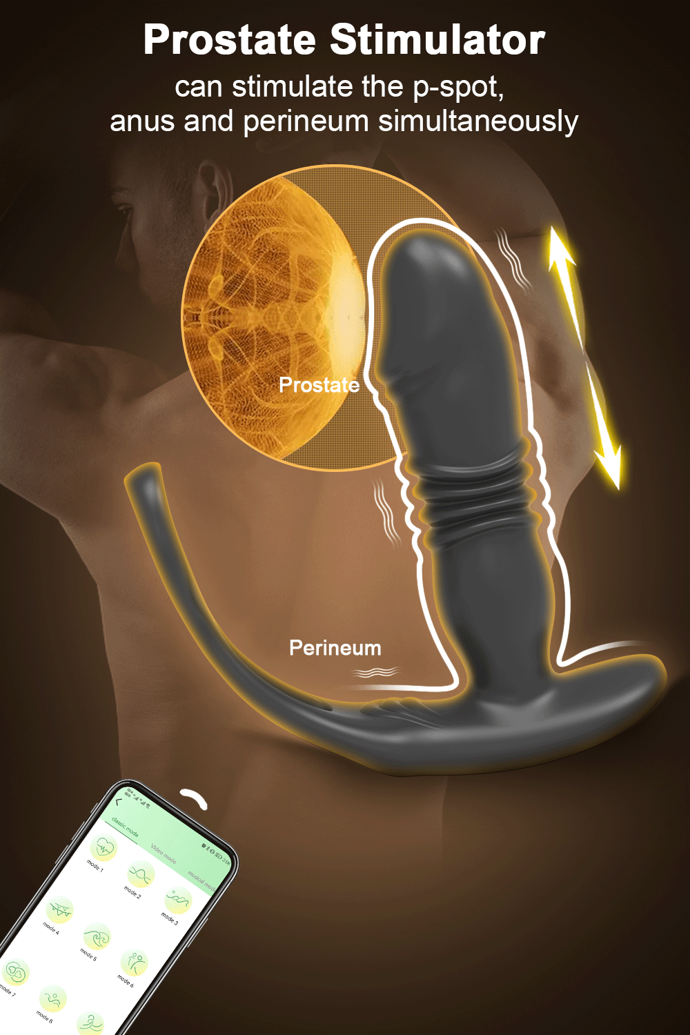 Black Panther App Controlled Thrusting Anal Plug By 4PLAY69 INC