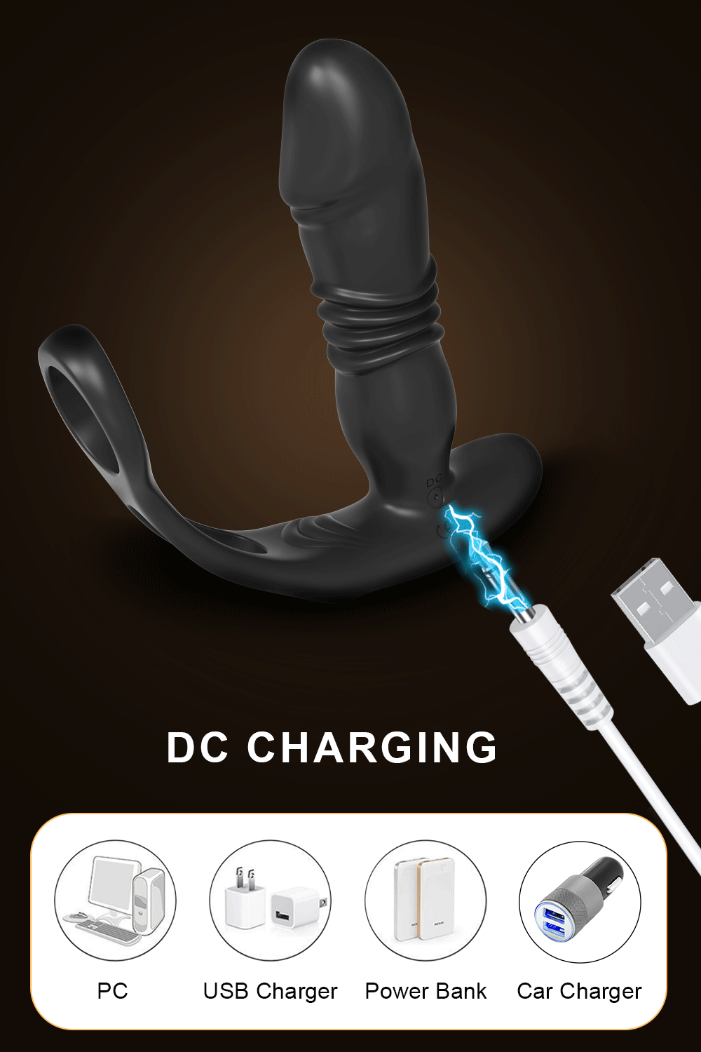 Black Panther App Controlled Thrusting Anal Plug By 4PLAY69 INC