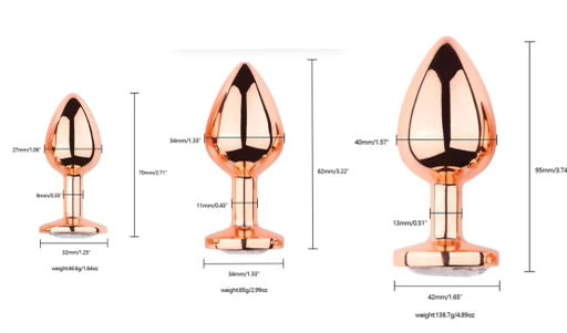 Love Plugs Rose Gold Anal Plug Set Of 3 By 4PLAY69 INC