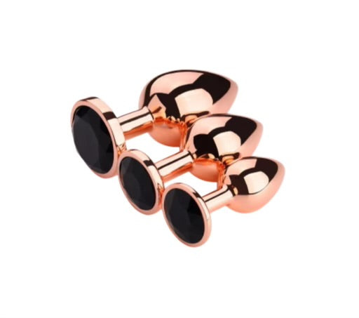 Love Plugs Rose Gold Anal Plug Set Of 3 By 4PLAY69 INC