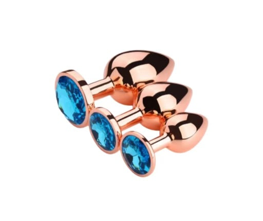 Love Plugs Rose Gold Anal Plug Set Of 3 By 4PLAY69 INC