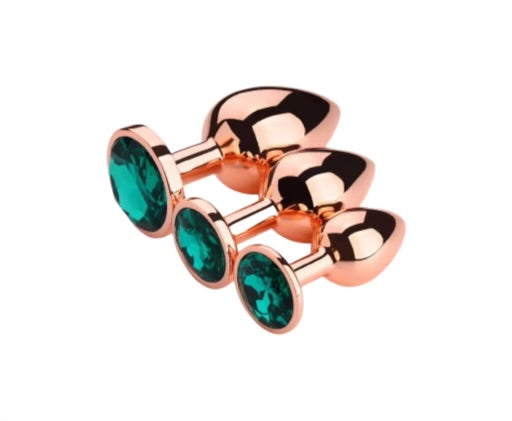 Love Plugs Rose Gold Anal Plug Set Of 3 By 4PLAY69 INC