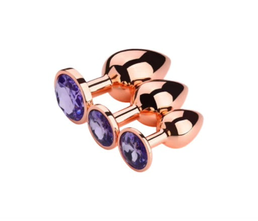 Love Plugs Rose Gold Anal Plug Set Of 3 By 4PLAY69 INC