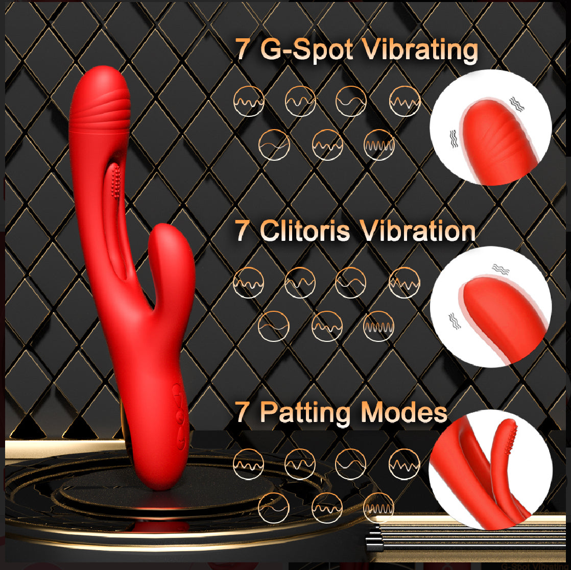 Red Orgasmic Triple Pleasure By 4PLAY69 INC