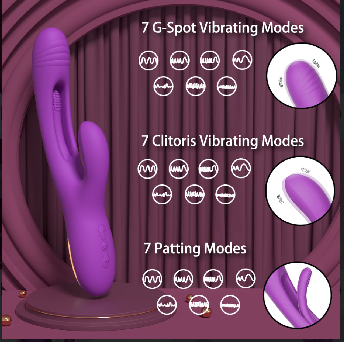 Purple Orgasmic Triple Pleasure By 4PLAY69 INC