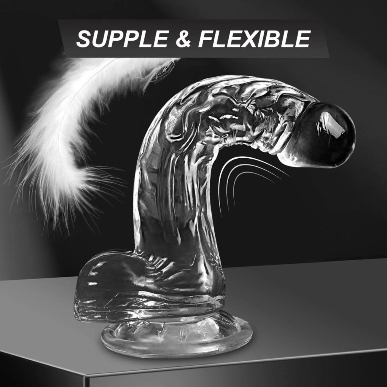 Crystal Ball Clear Suction Dildo 4PLAY69 INC