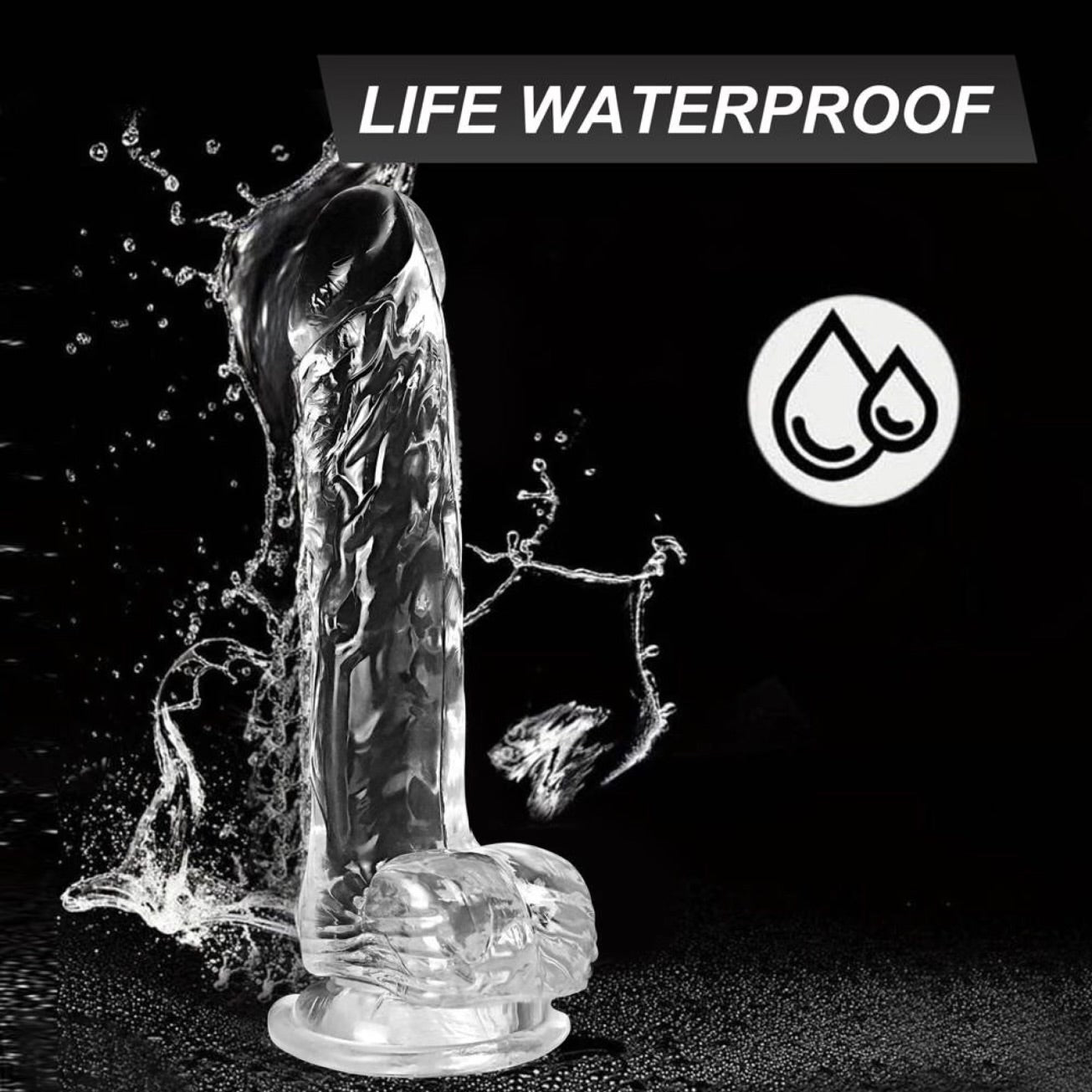 Crystal Ball Clear Suction Dildo 4PLAY69 INC
