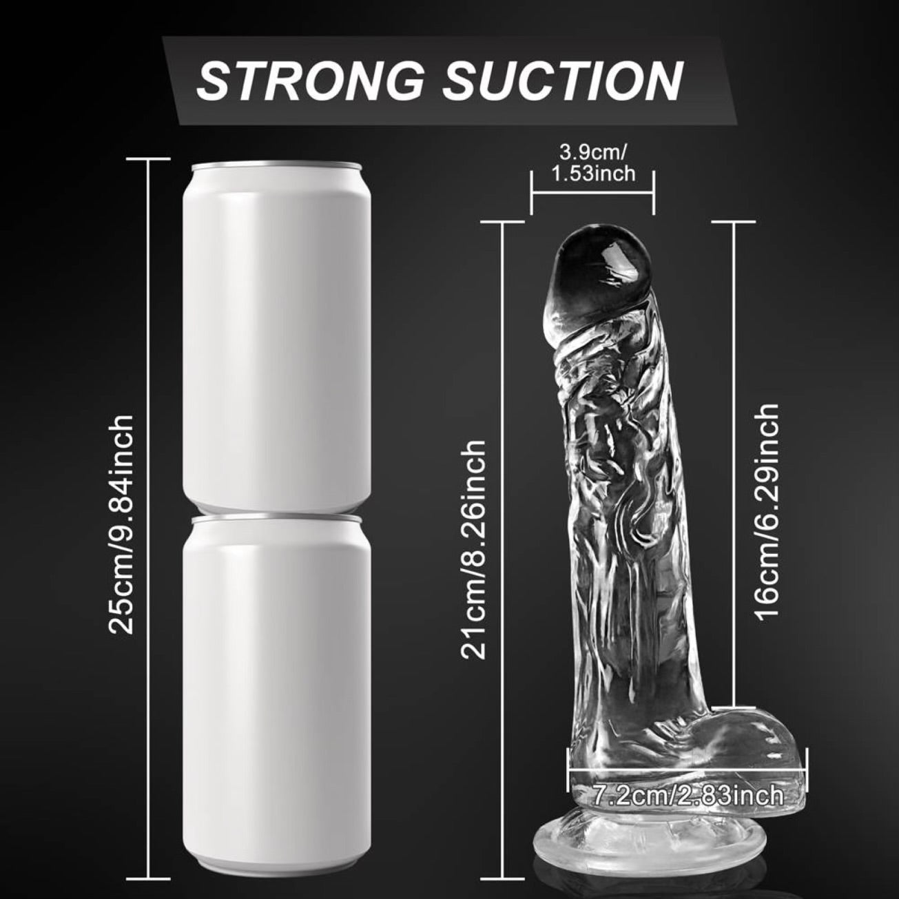 Crystal Ball Clear Suction Dildo 4PLAY69 INC