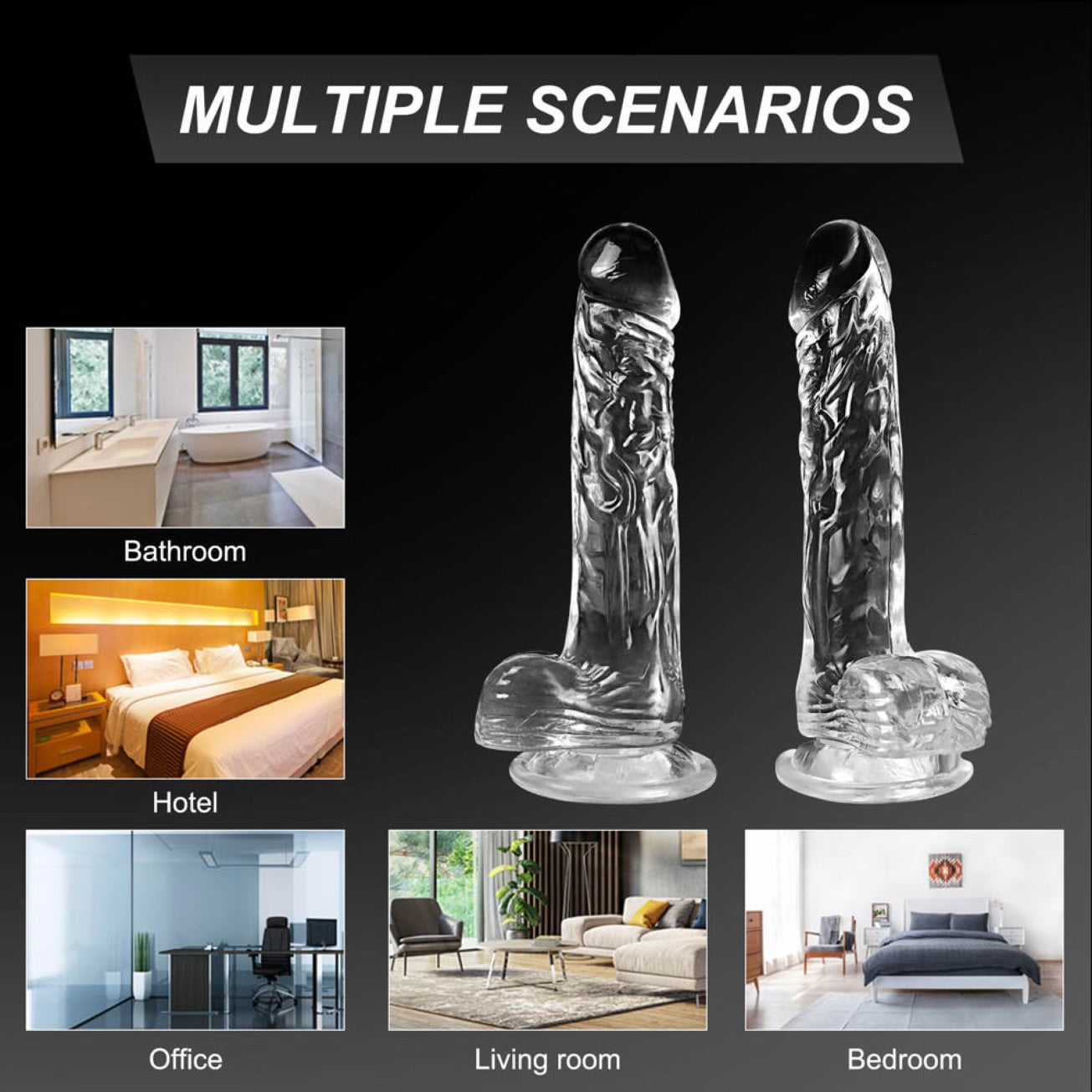 Crystal Ball Clear Suction Dildo 4PLAY69 INC