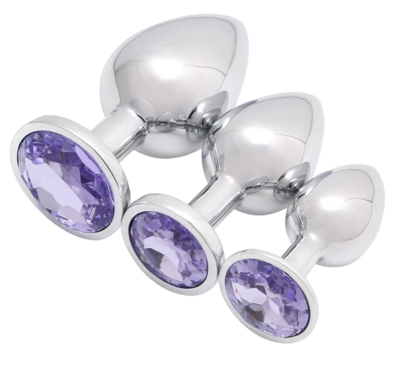 Love Plugs Silver Anal Plug Set of 3 By 4PLAY69 INC