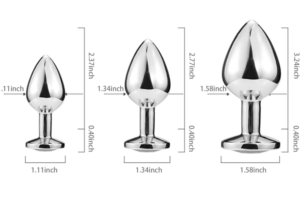 Love Plugs Silver Anal Plug Set of 3 By 4PLAY69 INC