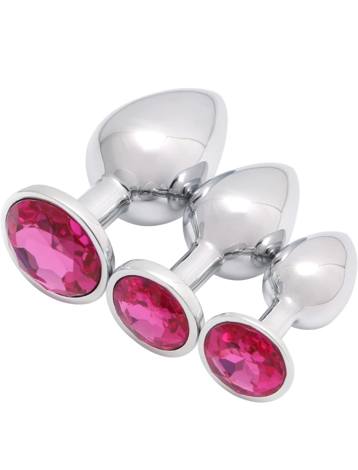 Love Plugs Silver Anal Plug Set of 3 By 4PLAY69 INC