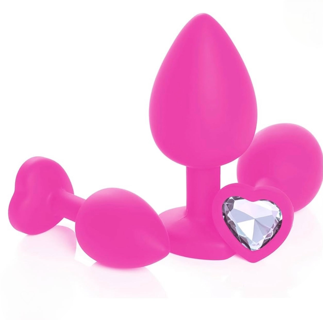 Love Plugs Pink Silicone Anal Plugs Set Of 3 By 4PLAY69 INC