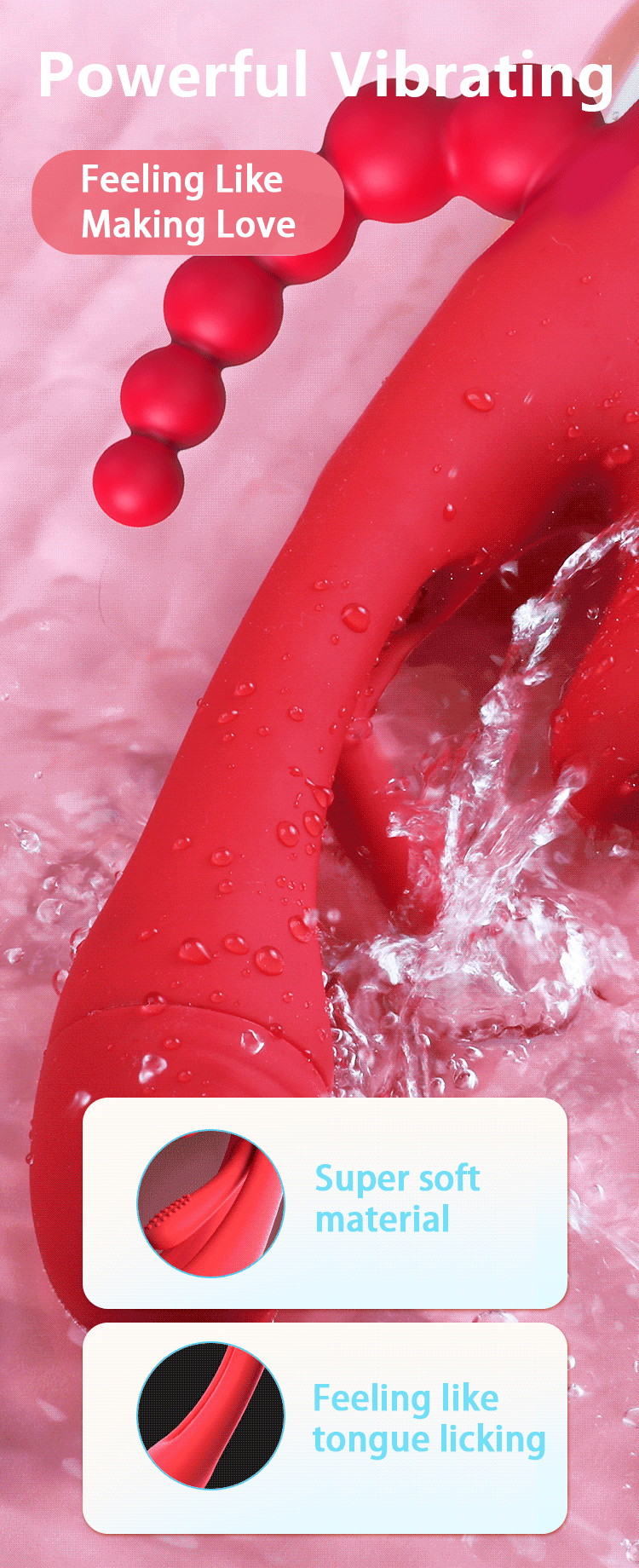 Red Erotic Triple Pleasure By 4PLAY69 INC