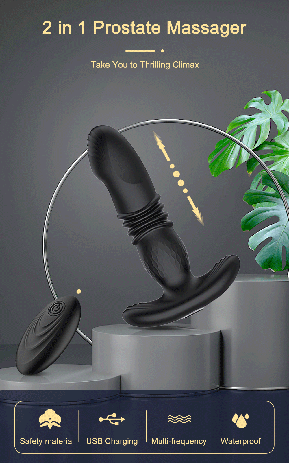 Thor Remote Control Thrusting Anal Plug By 4PLAY69 INC