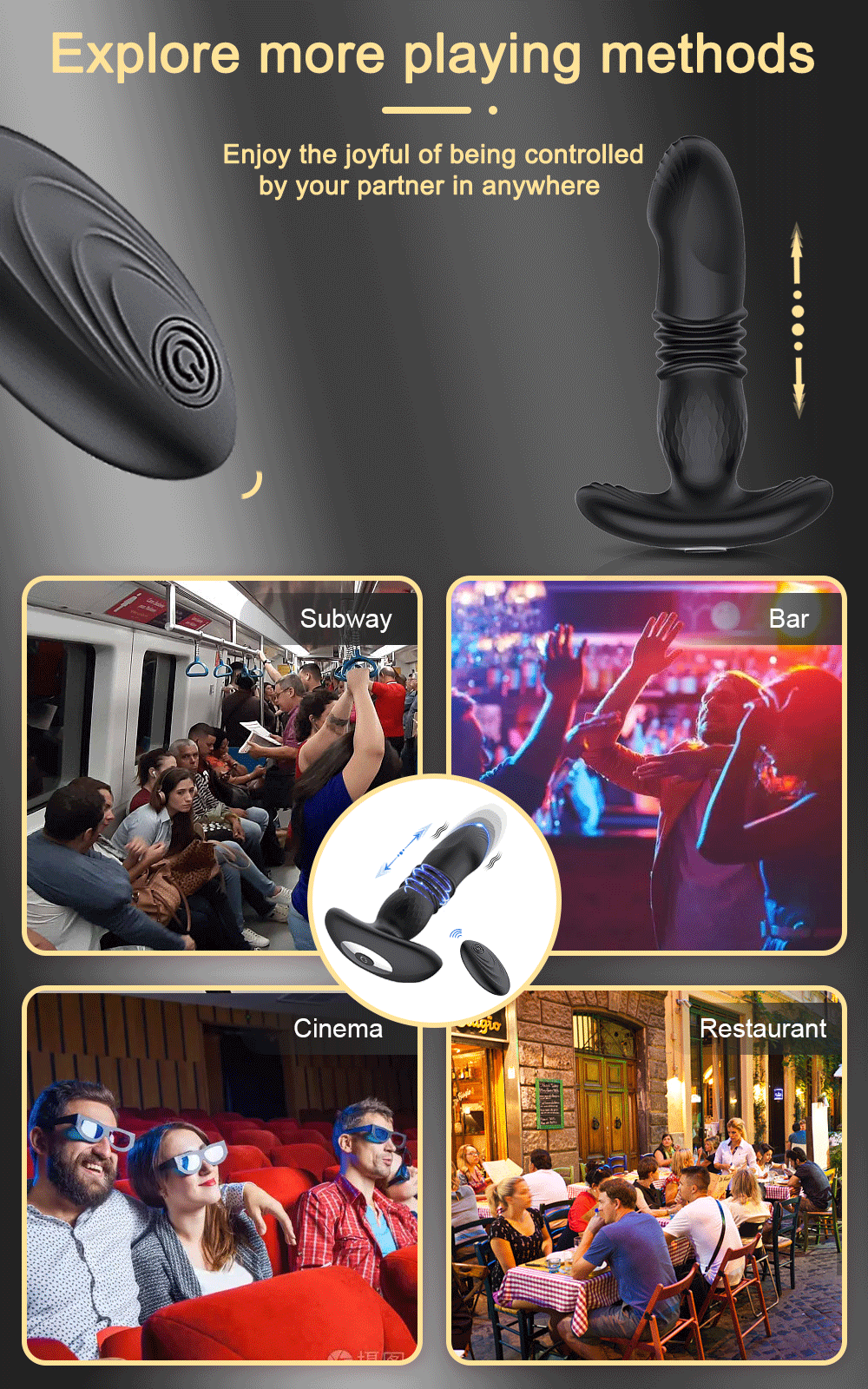 Thor Remote Control Thrusting Anal Plug By 4PLAY69 INC