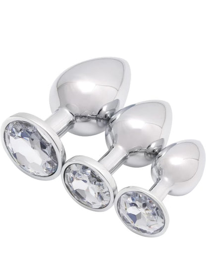 Love Plugs Silver Anal Plug Set of 3 By 4PLAY69 INC