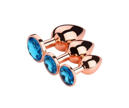 Love Plugs Rose Gold Anal Plug Set Of 3 By 4PLAY69 INC 4play69 INC Love Plugs Rose Gold Anal Plug Set Of 3 By 4PLAY69 INC 4play69 INC