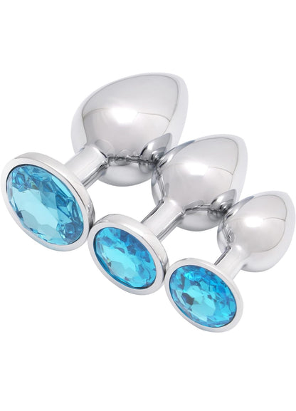 Love Plugs Silver Anal Plug Set of 3 By 4PLAY69 INC